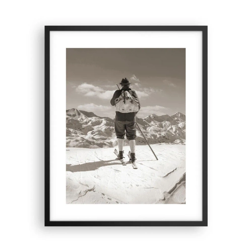 Affisch i svart ram - Och fjällen är samma - 40x50 cm