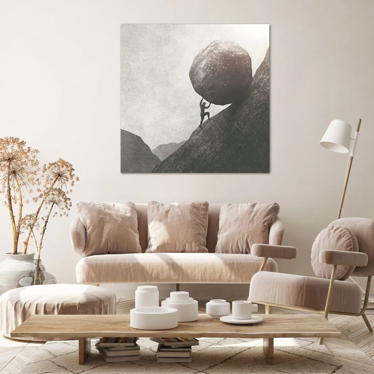 Canvastavla - Bild på duk - Jag tror i strid mot hoppet - 70x70 cm