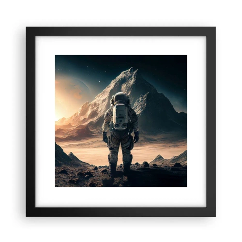 Affisch i svart ram - En ny utmaning - 30x30 cm