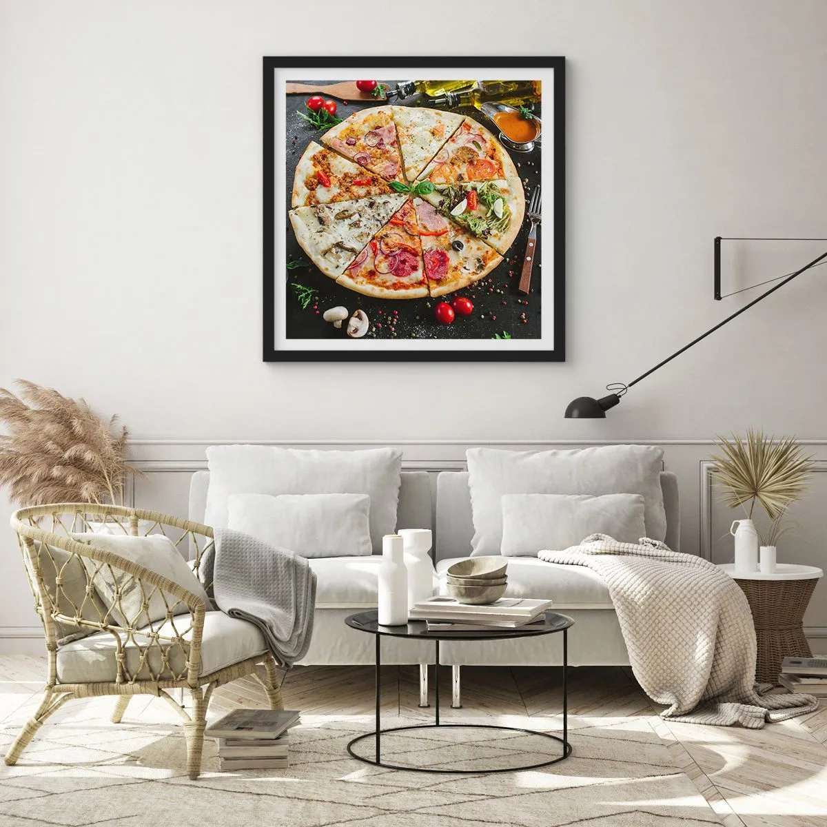 Affisch i svart ram - Smakurval - 60x60 cm