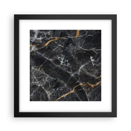Affisch i svart ram - Stenens interna liv - 30x30 cm