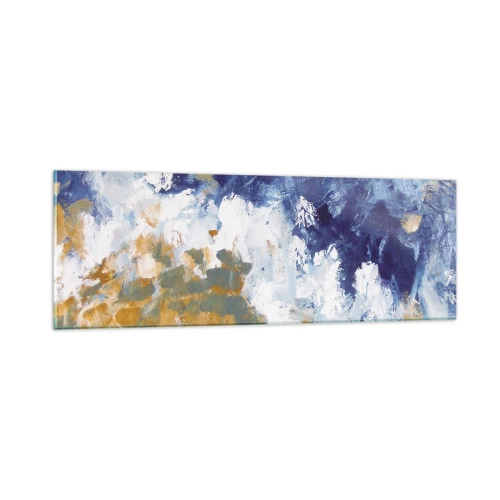 Glastavla - Bild på glas - Elementens dans - 90x30 cm