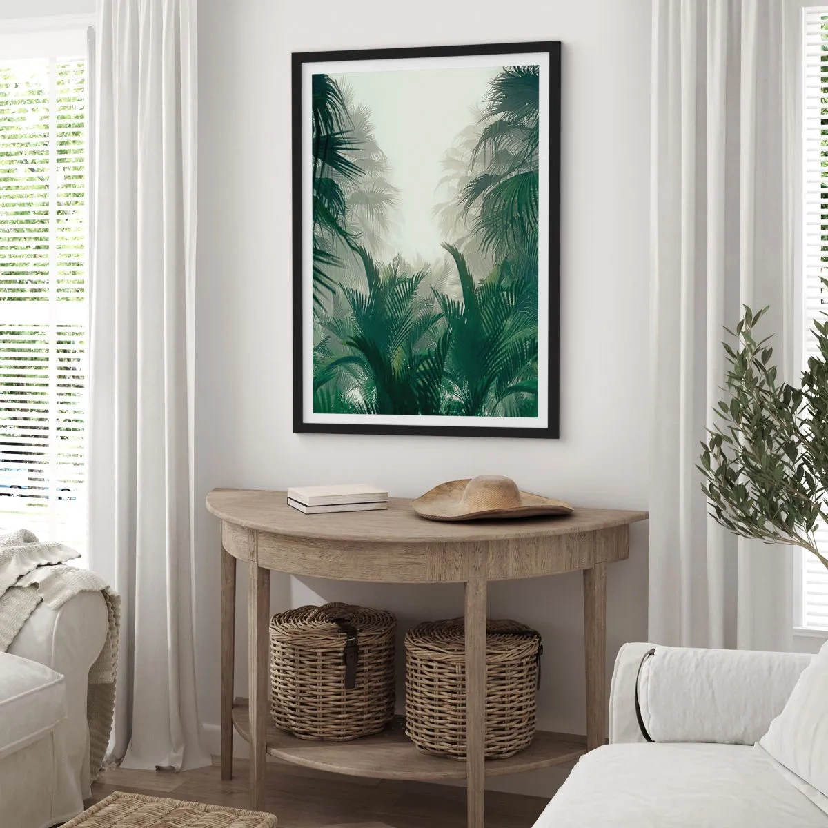 Affisch i svart ram - Tropisk hemlighet - 40x50 cm