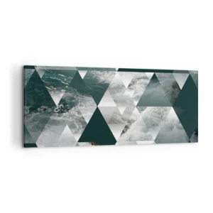 Canvastavla - Bild på duk - Kristallperspektiv - 120x50 cm