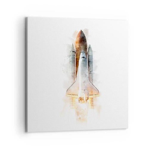 Canvastavla - Bild på duk - Upptäckare efter start - 60x60 cm