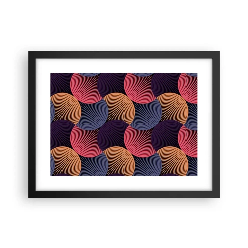 Affisch i svart ram - I en cirkulär rytm - 40x30 cm