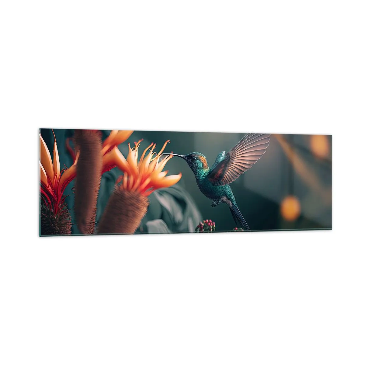Glastavla - Bild på glas - Ett verkligt färgglatt liv - 160x50 cm