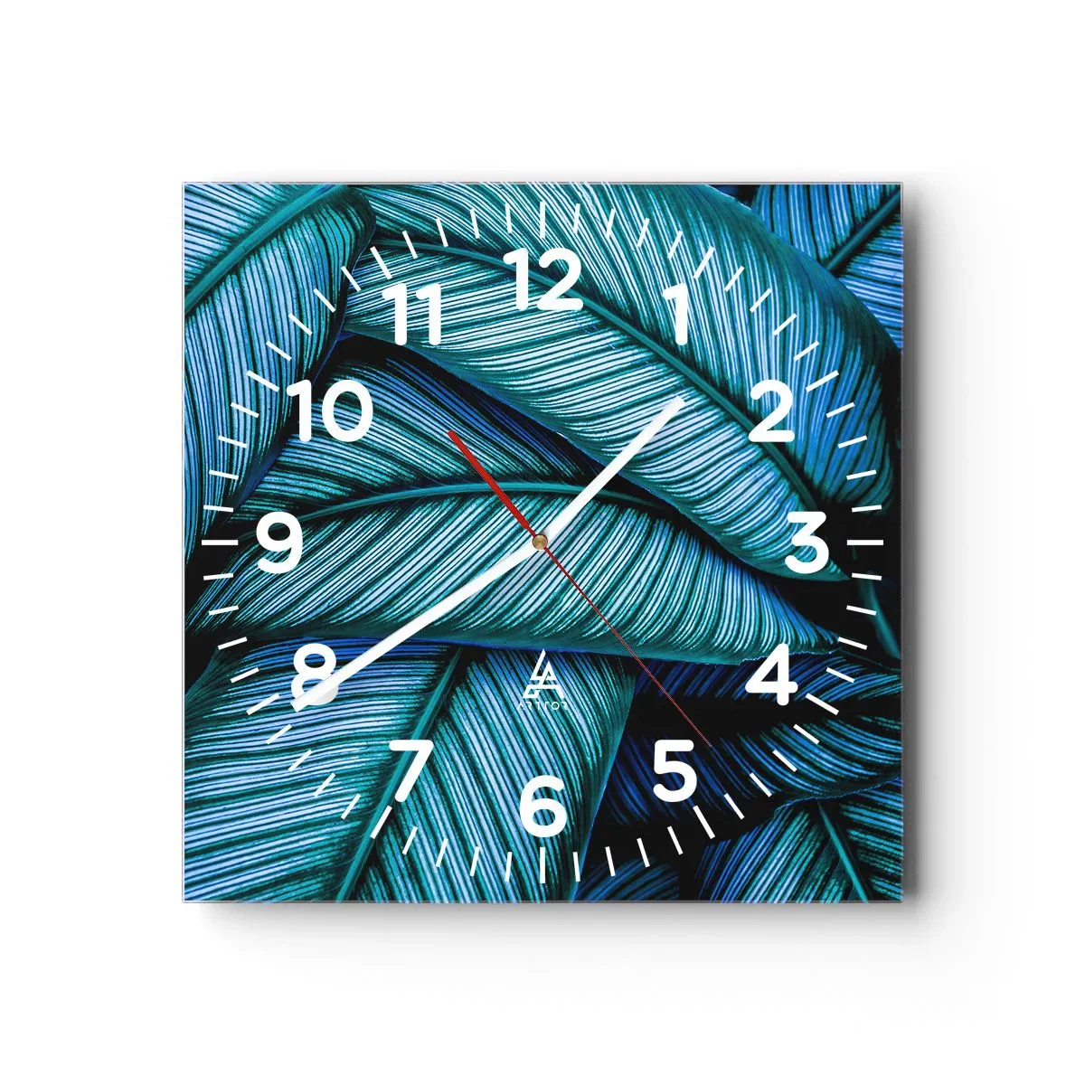 Väggklocka - Klocka på glas - Livslinjer - 40x40 cm