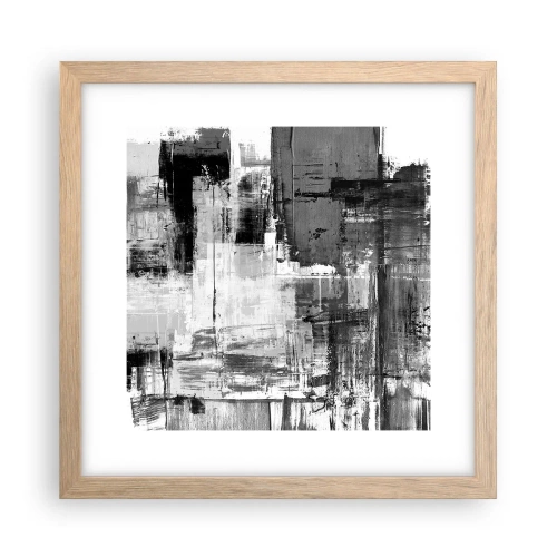 Affisch i ram av ljusek - Grått är vackert - 30x30 cm