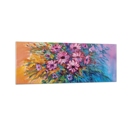 Glastavla - Bild på glas - Livets energi - 140x50 cm