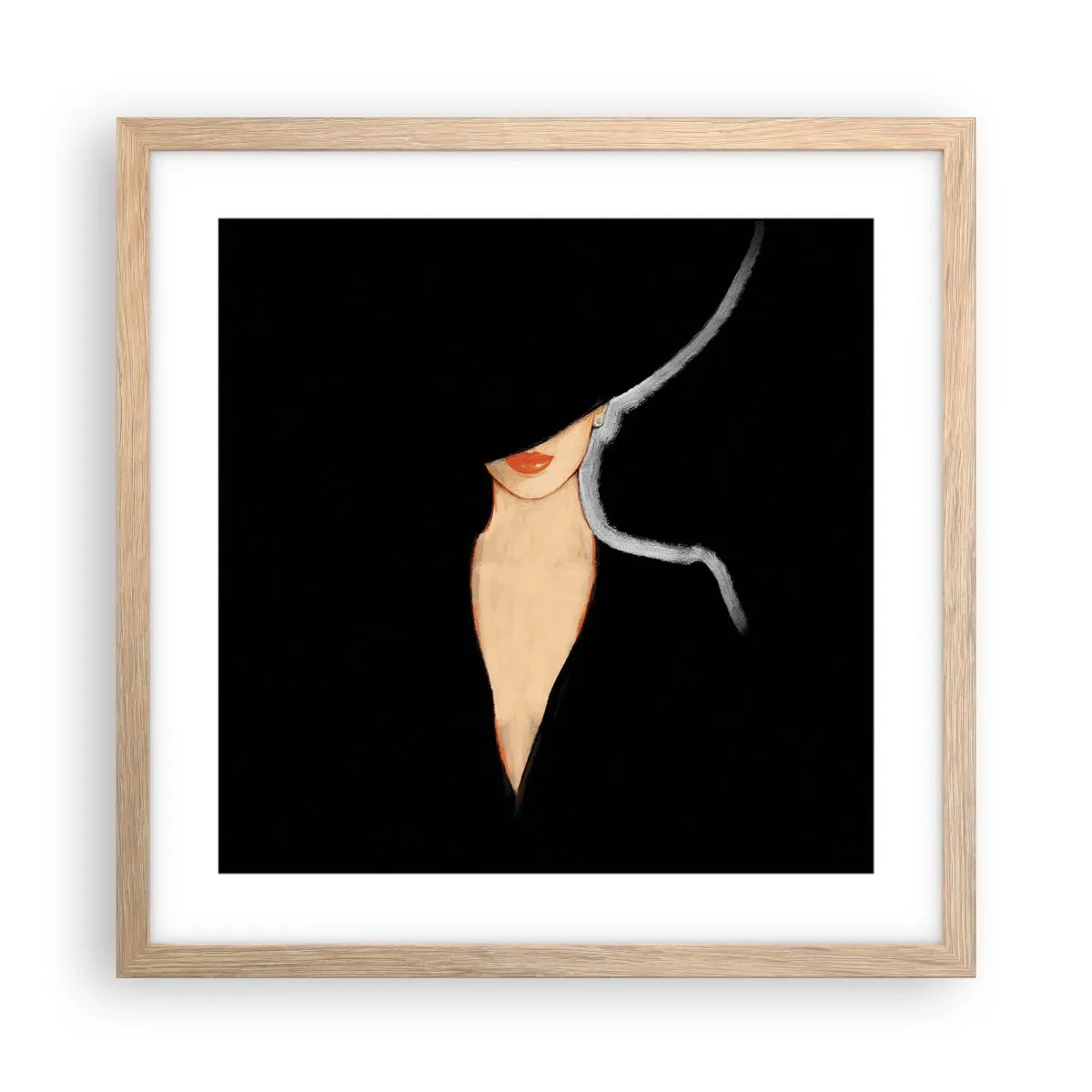 Affisch i ram av ljusek - Elegans och stil - 40x40 cm