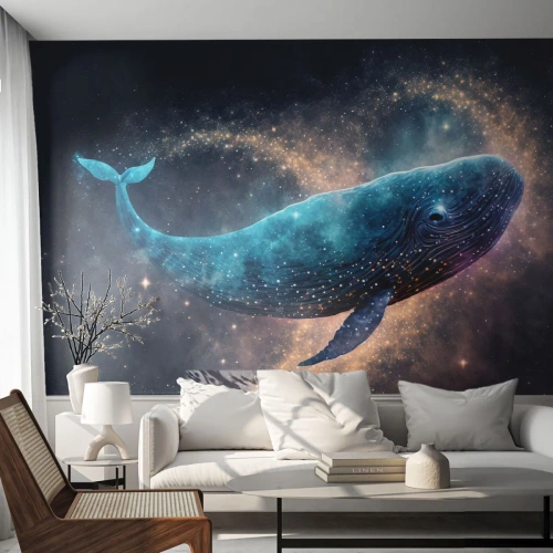 Fototapet Premium Canvas - Det finns en värld... - Val, Magi, Fantastisk - 500x350 cm