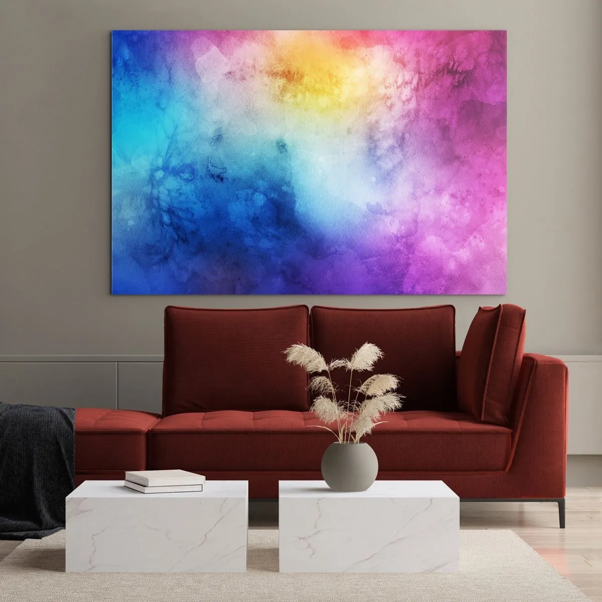 Glastavla - Bild på glas - Nästan i sjunde himlen - 120x80 cm