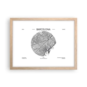 Affisch i ram av ljusek - Barcelonas anatomi - 40x30 cm