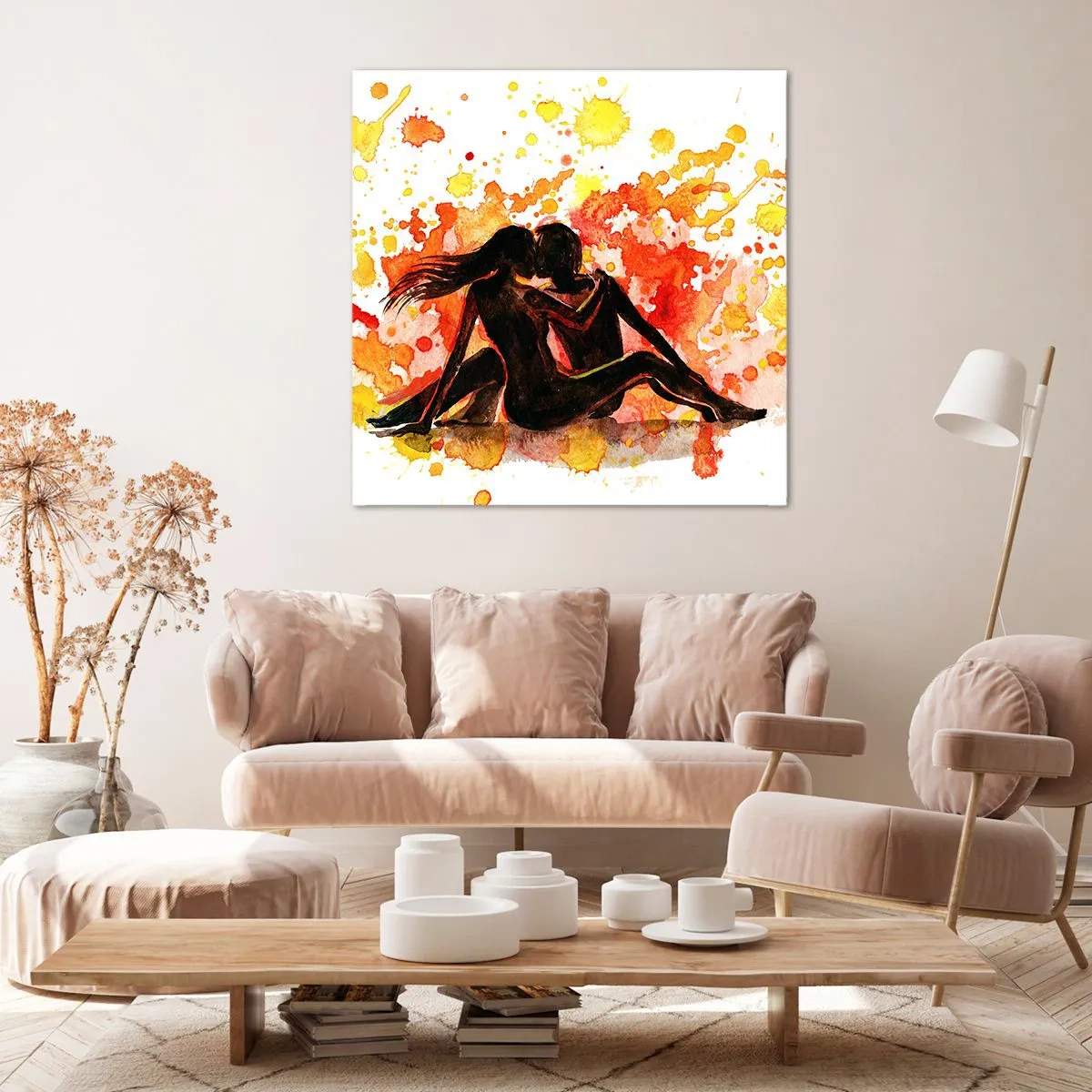 Canvastavla - Bild på duk - Och så blev det ljus - 40x40 cm