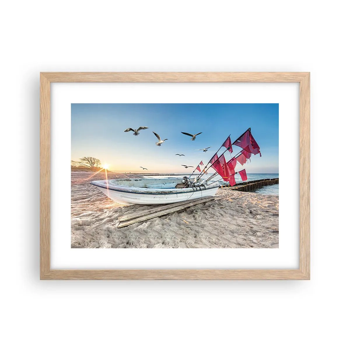 Affisch i ram av ljusek - Välförtjänt vila - 40x30 cm