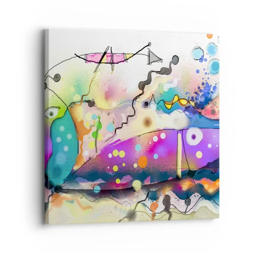 Canvastavla - Bild på duk - Det saknas ord! - 30x30 cm