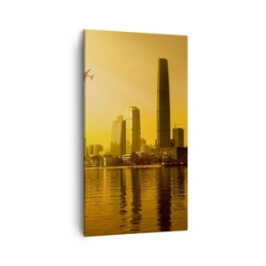 Canvastavla - Bild på duk - Gyllene staden - 45x80 cm