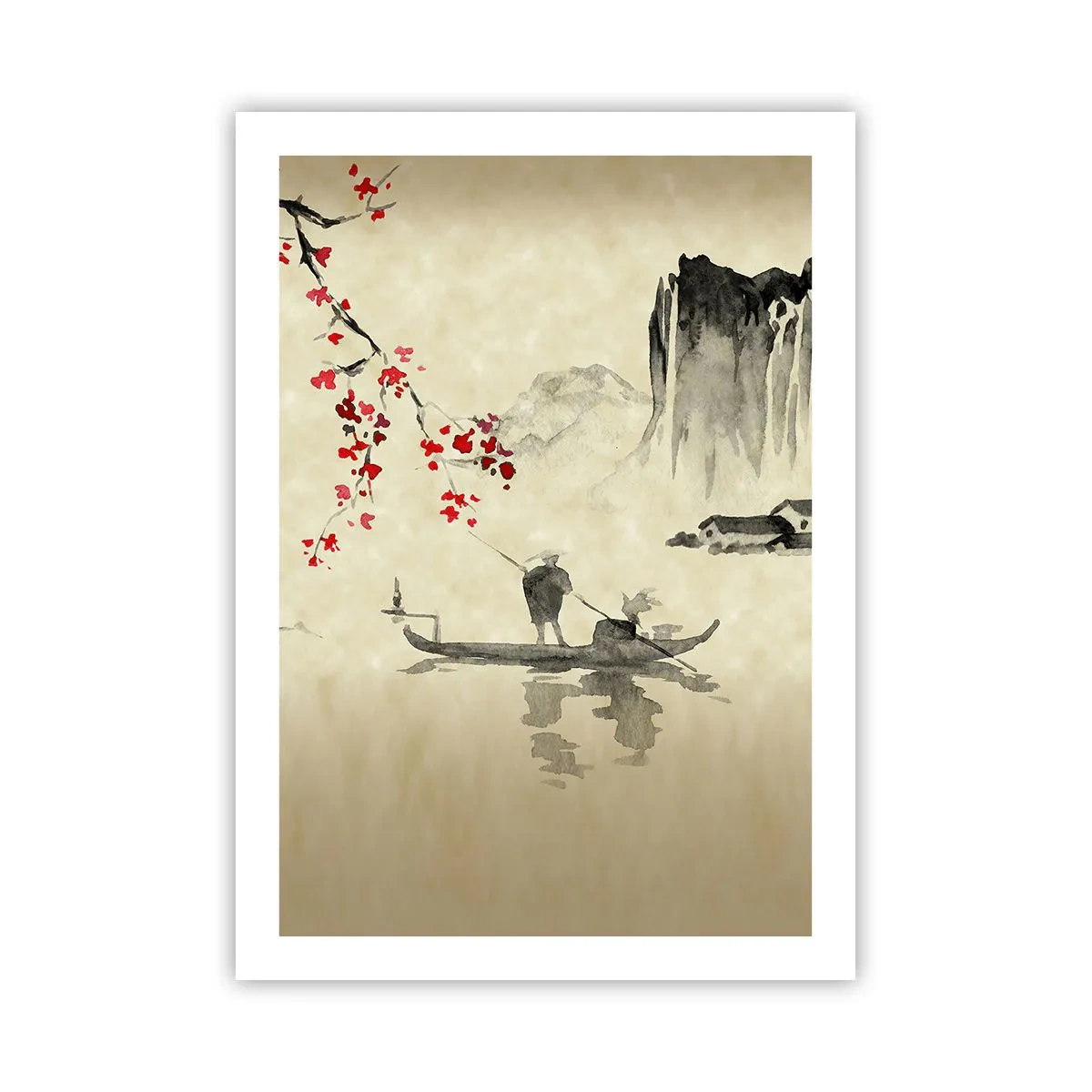Affisch - I det blommande körsbärslandet - 50x70 cm
