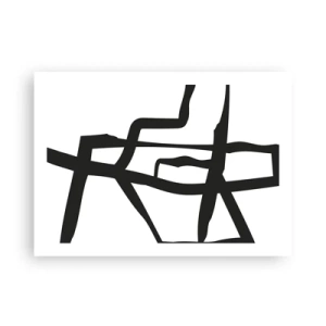 Affisch - Svartvit konstruktion - 70x50 cm