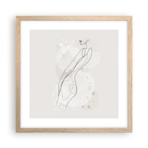 Affisch i ram av ljusek - Blicken går vilse - 40x40 cm