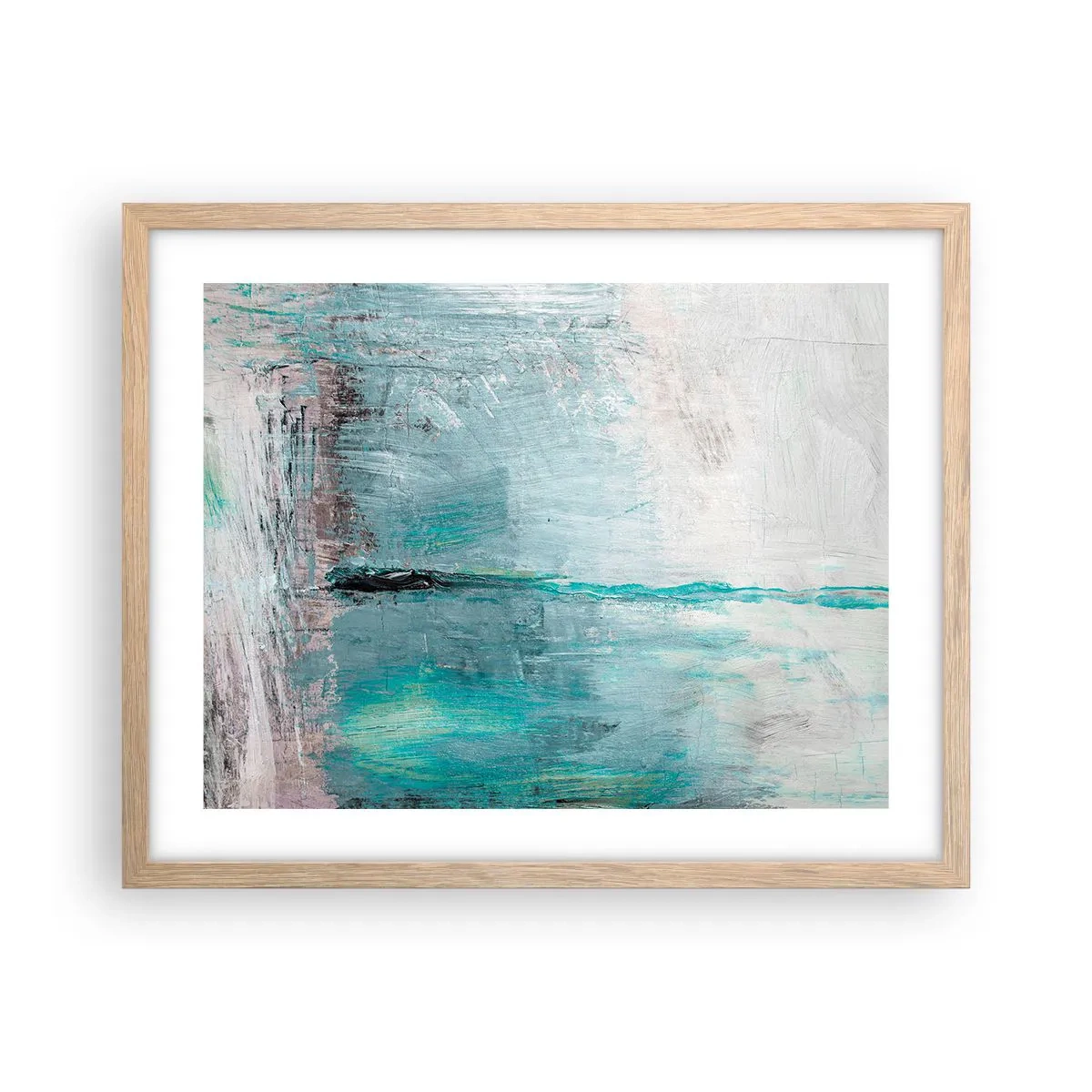 Affisch i ram av ljusek - Horisontellt i blått - 50x40 cm