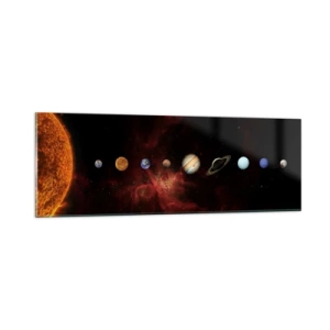 Glastavla - Bild på glas - Vårt grannskap - 90x30 cm
