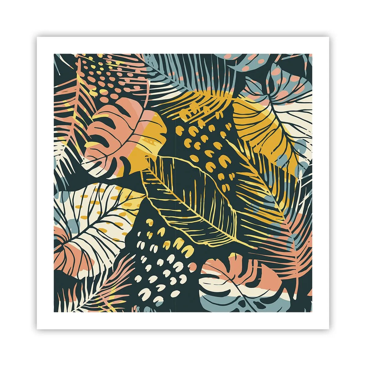 Affisch - Lövfantasi - 60x60 cm