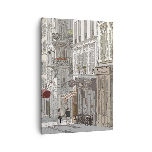 Canvastavla - Bild på duk - Stadens nöjen - 70x100 cm