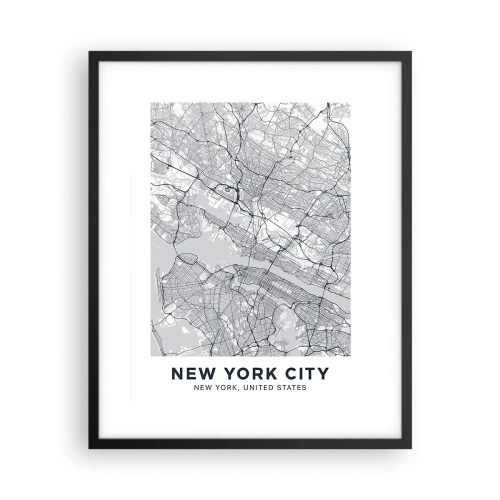 Affisch i svart ram - Metropolens anatomi - 40x50 cm