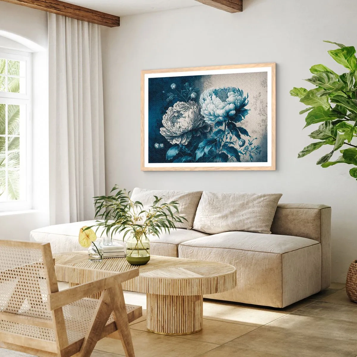 Affisch i ram av ljusek - Ett väl matchat par - 100x70 cm