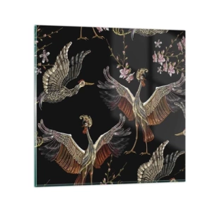 Glastavla - Bild på glas - Sagofågel - 60x60 cm