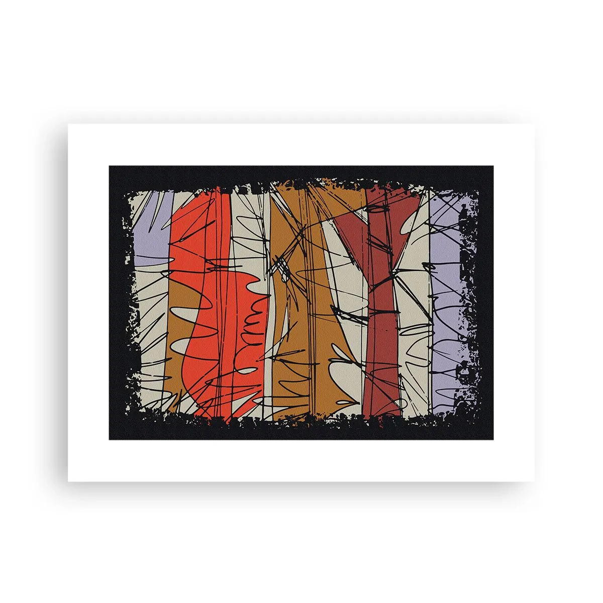 Affisch - Spontan komposition - 40x30 cm