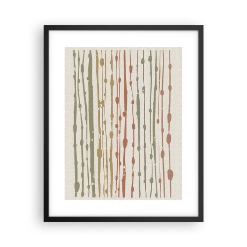 Affisch i svart ram - Musikalisk färgnotation - 40x50 cm