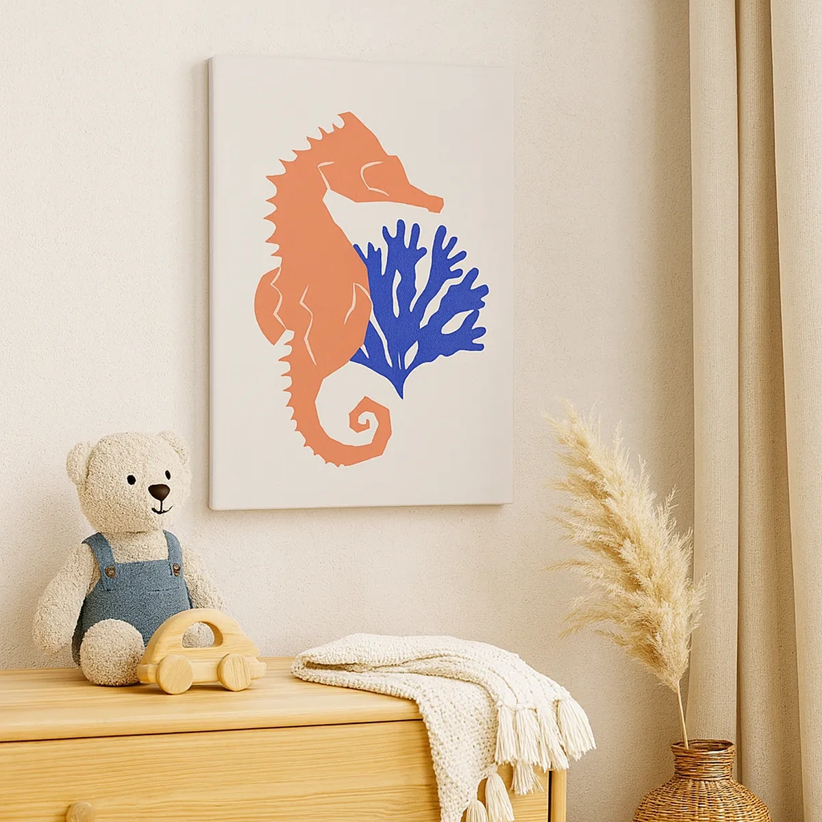 Canvastavla - Bild på duk - På en äng under vattnet - 50x70 cm