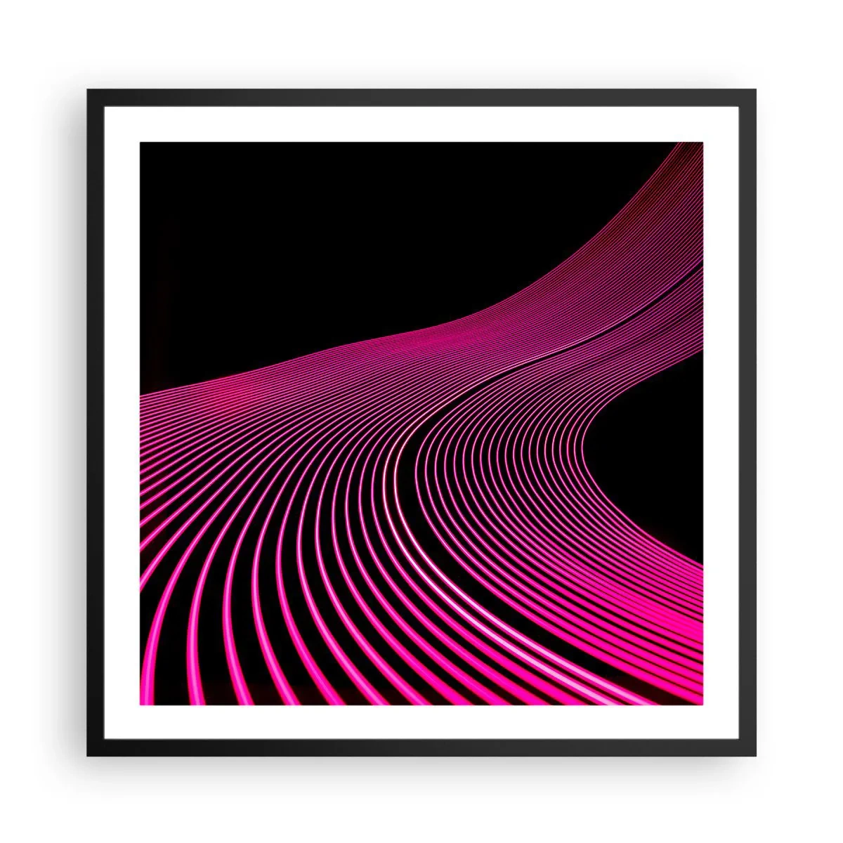 Affisch i svart ram - Ljusets allé - 60x60 cm