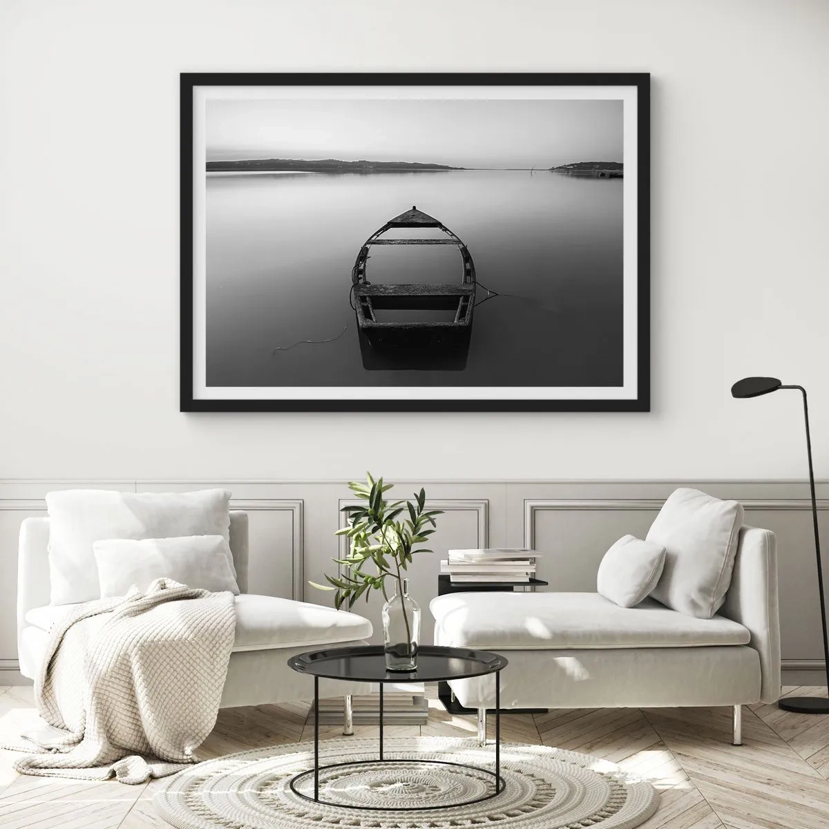 Affisch i svart ram - Längtan och melankoli - 70x50 cm