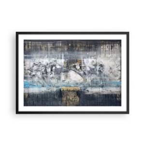 Affisch i svart ram - På is och klumpar - 70x50 cm