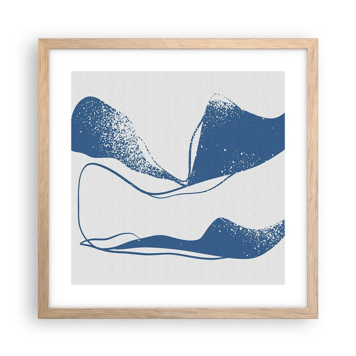 Affisch i ram av ljusek - Bevingad abstraktion - 40x40 cm