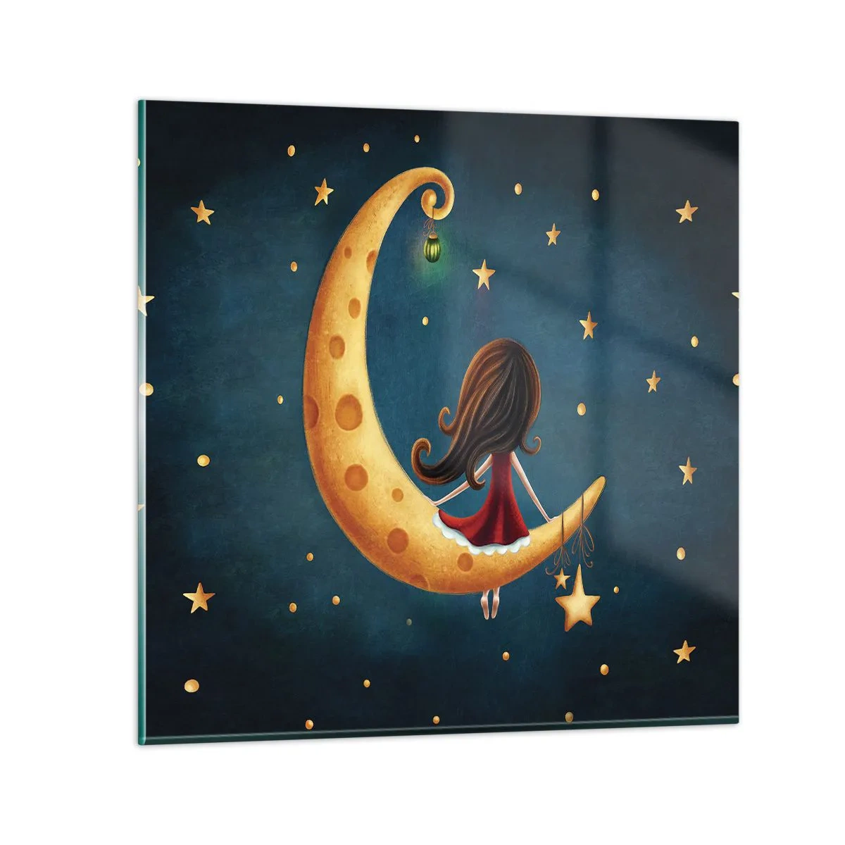 Glastavla - Bild på glas - En gång i tiden... - 70x70 cm