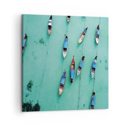 Canvastavla - Bild på duk - Under en glad väntan - 50x50 cm