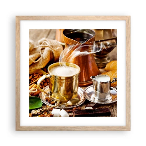 Affisch i ram av ljusek - Ha en trevlig dag! - 40x40 cm