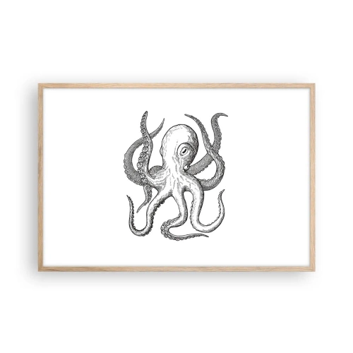 Affisch i ram av ljusek - Dansar med vågorna - 91x61 cm