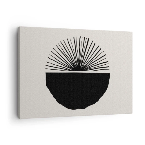 Canvastavla - Bild på duk - Minimalistiskt svart motiv på en ljus bakgrund - 70x50cm - En rad olika möjligheter - Modern väggdekoration för vardagsrum och sovrum ARTTOR