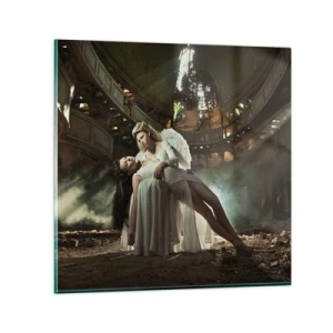 Glastavla - Bild på glas - Gamla teaterns anda - 70x70 cm