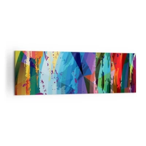 Canvastavla - Bild på duk - Färgglad yrsel - 160x50 cm