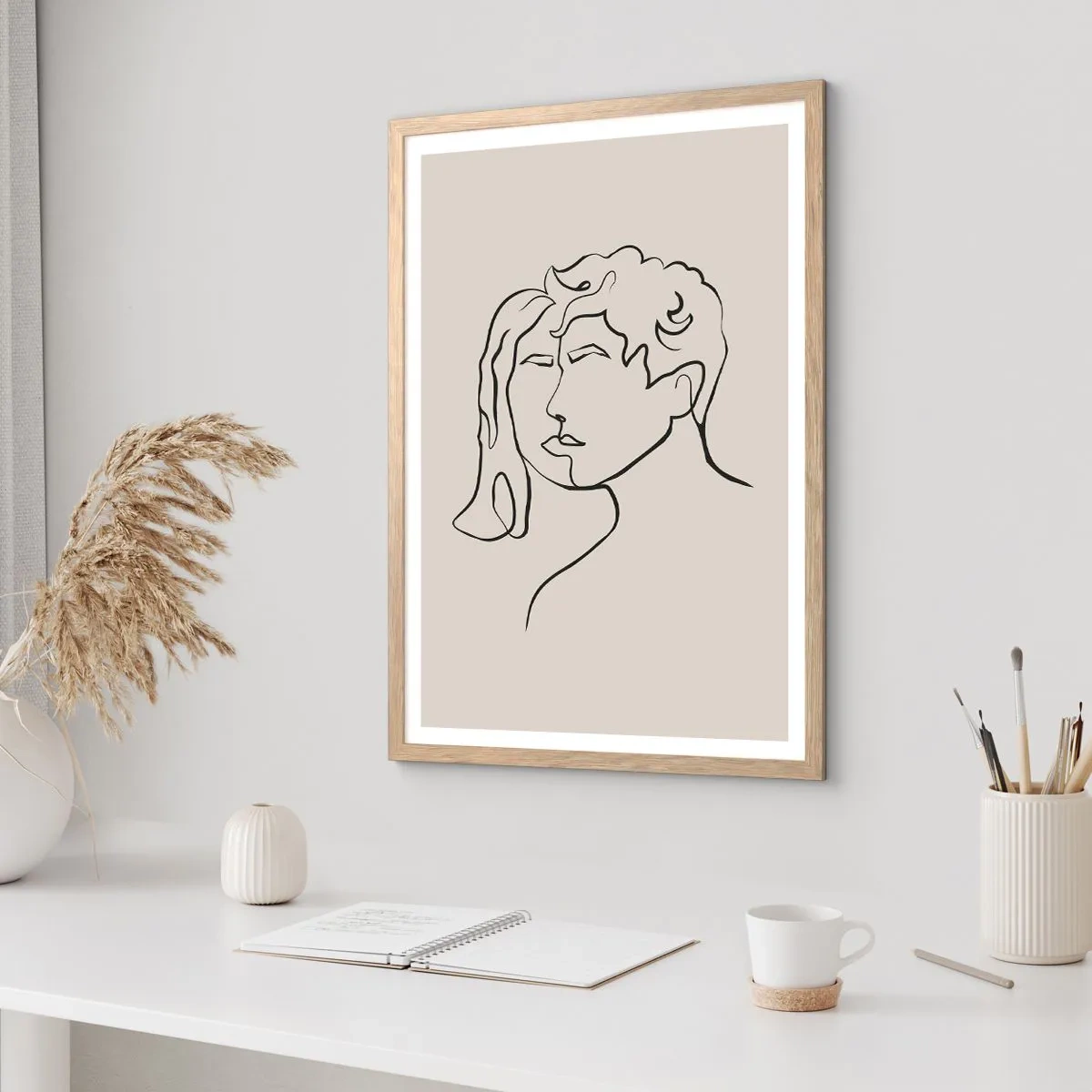 Affisch i ram av ljusek - Och enighet har blivit - 30x40 cm