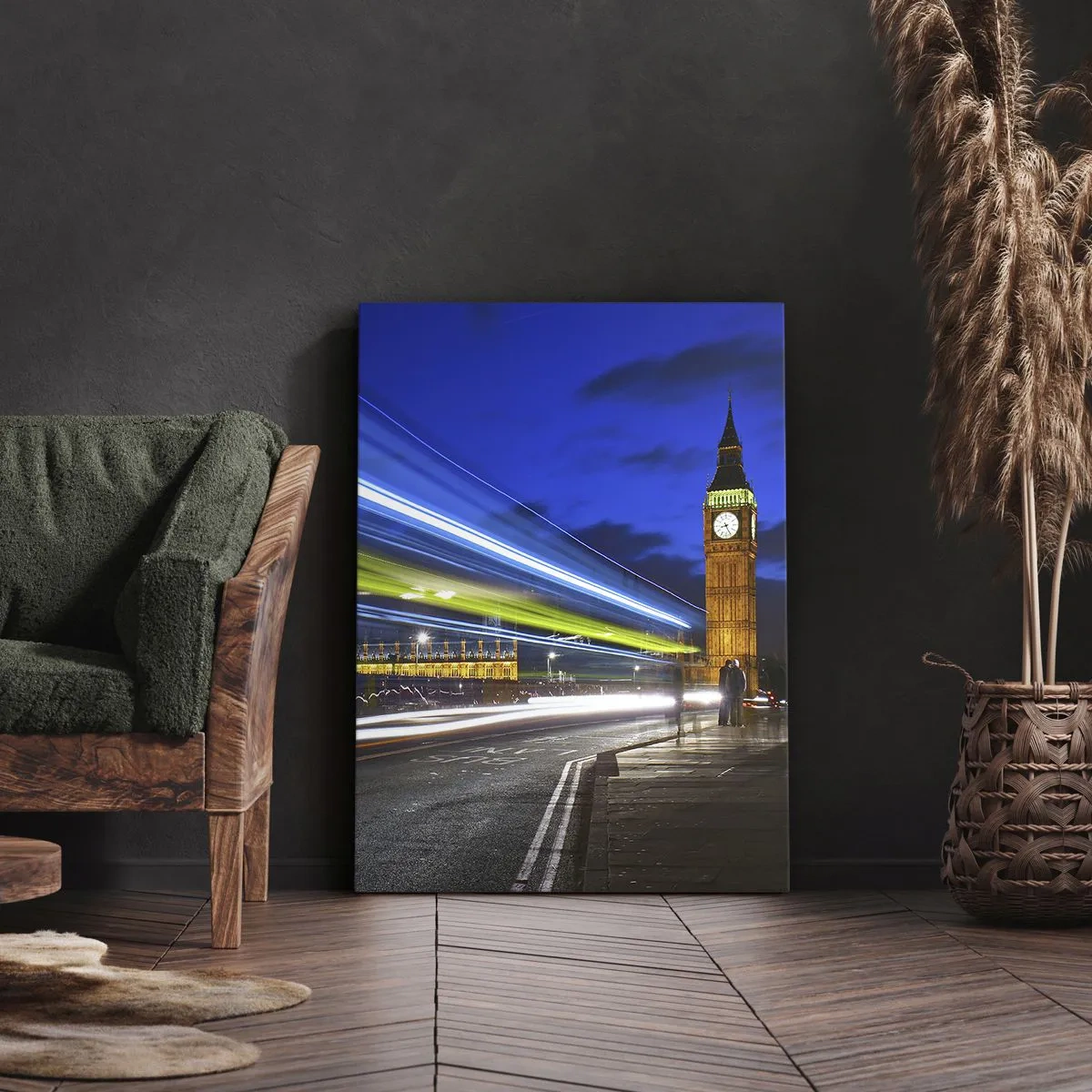 Canvastavla - Bild på duk - Under Big Bens uppsikt - 50x70 cm