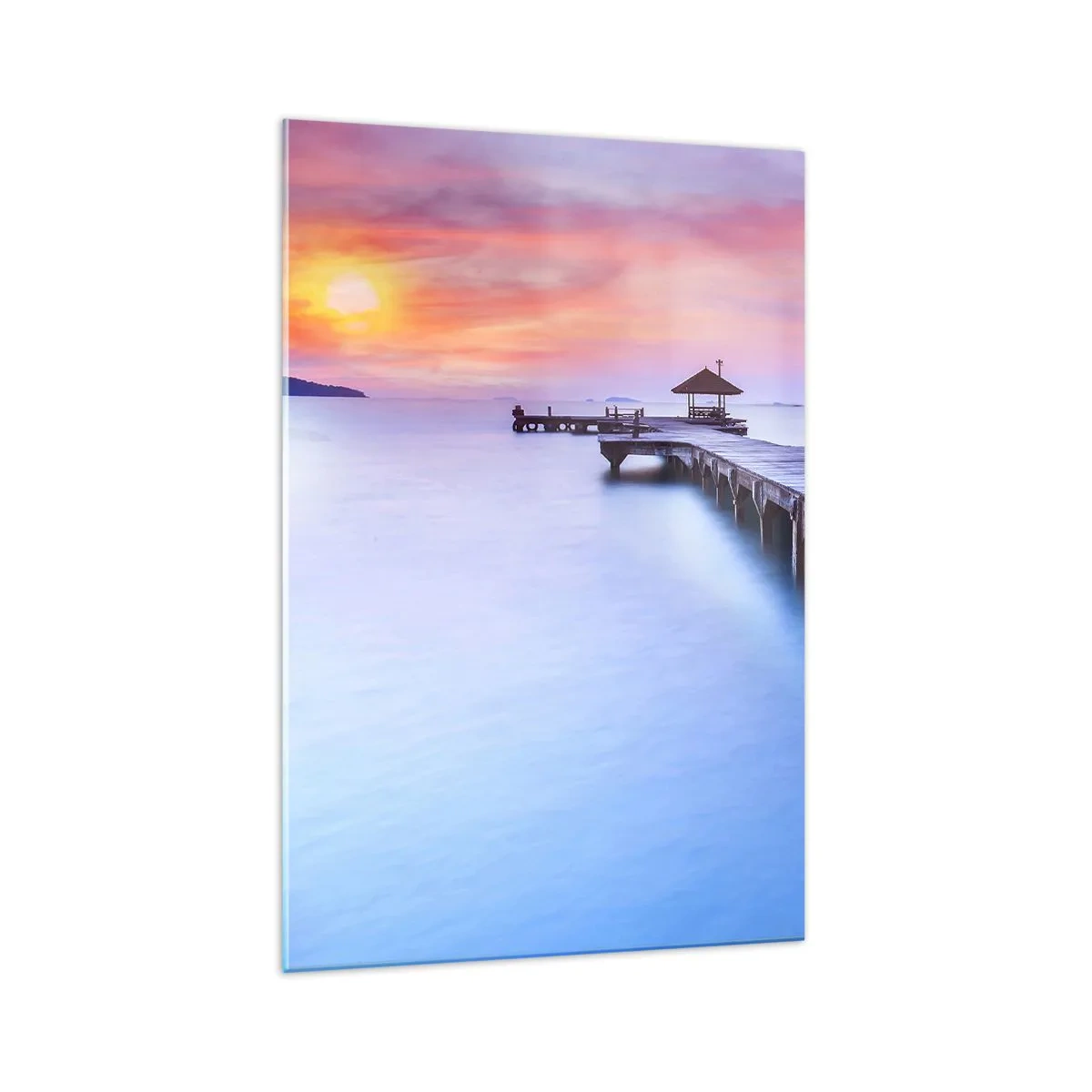 Glastavla - Bild på glas - Lugnets hav ända fram till horisonten - 70x100 cm