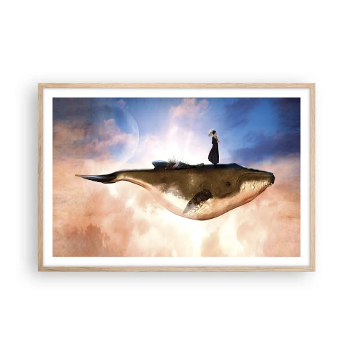 Affisch i ram av ljusek - Överrealistisk resa - 91x61 cm